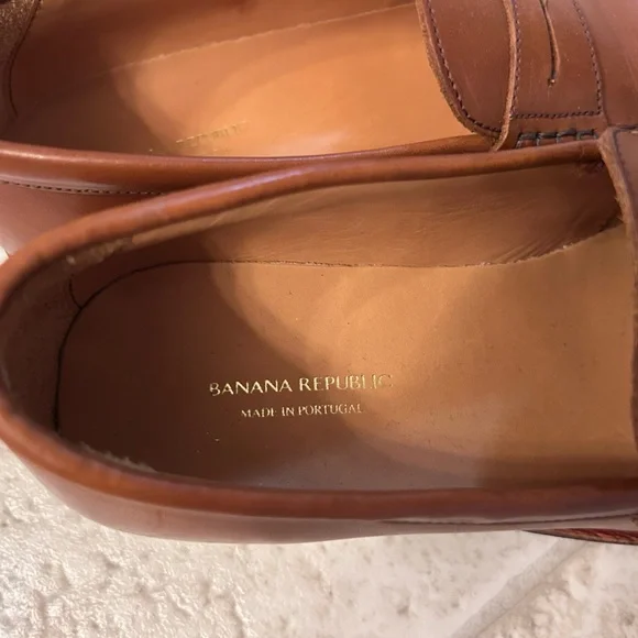 NWT Banana Republic NAVARRE PENNY LOAFER Cognac Leather Loafers Women Size 7 - Picture 11 of 14